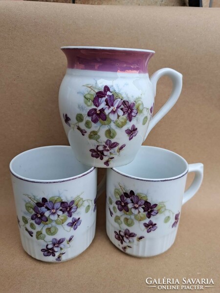 Beautiful rare mcp violet porcelain tumbler mug collectors nostalgia piece