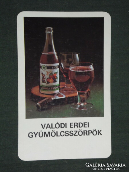 Card calendar, forest fruit syrup, forest products company, 1980, (2)