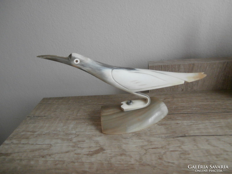 Retro Horned Bird Statue