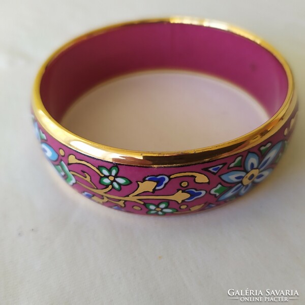 Zema hand-painted porcelain set necklace + bracelet for sale!