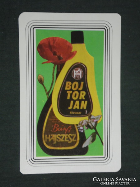 Kártyanaptár, HERBÁRIA  gyógynövény forgalmi vállalat, Bánfi hajszesz, 1980 ,   (2)