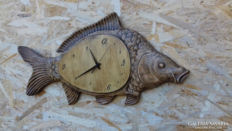 Carp clock carp fishing rod fishing gift fish clock fish wooden fish fishing product fishing bait wooden clock clock