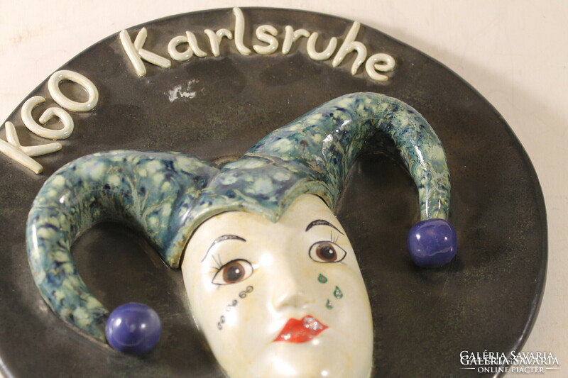 Karsruhe harlequin wall plate - decorative wall plate