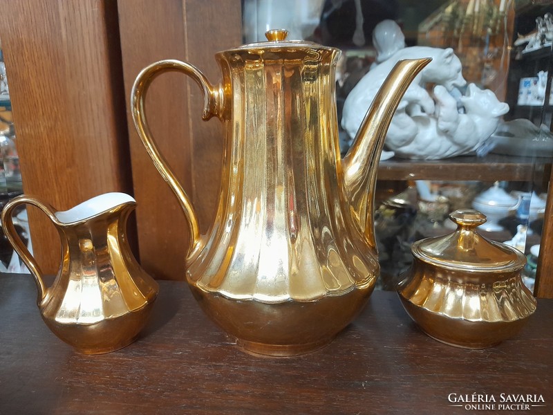 Old German, Germany wunsiedel retsch & cie, 1890-1930 hand painted, gilded tea and coffee set.