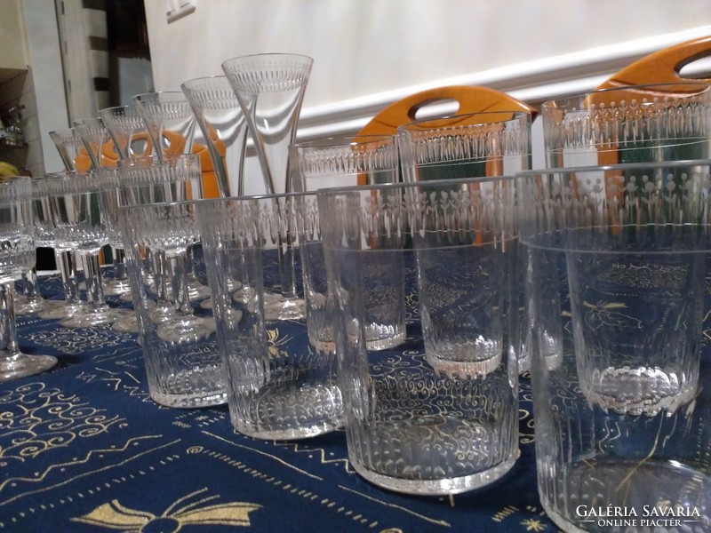 Old French baccarat crystal glass set