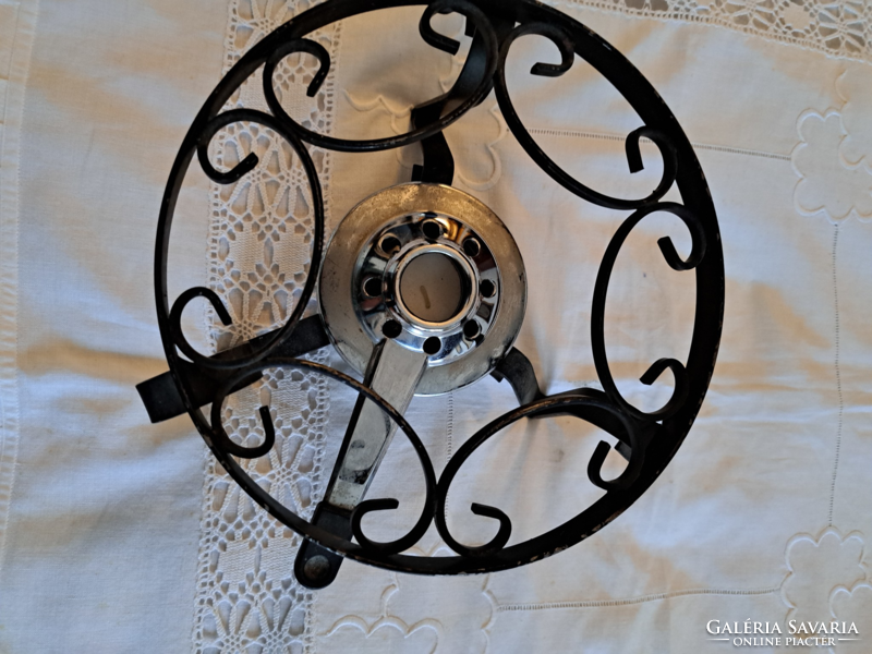 Old wrought iron warmer, pot holder
