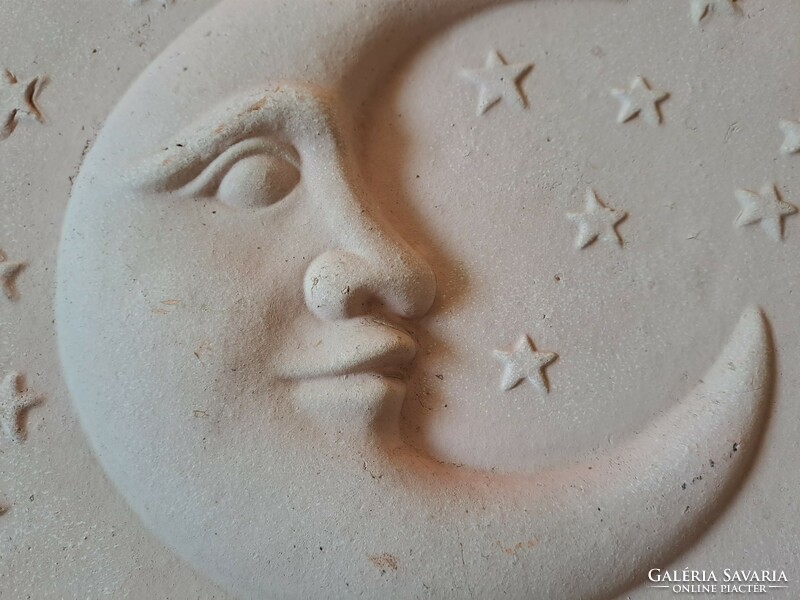 Terracotta moon and stars 30x30 cm.