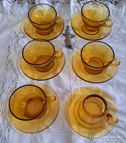 French art deco amber tea set