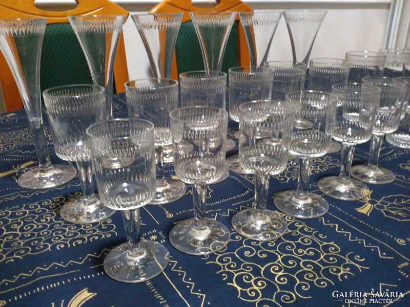 Old French baccarat crystal glass set