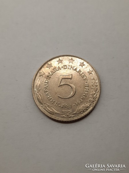 Yugoslavia 5 dinars 1981