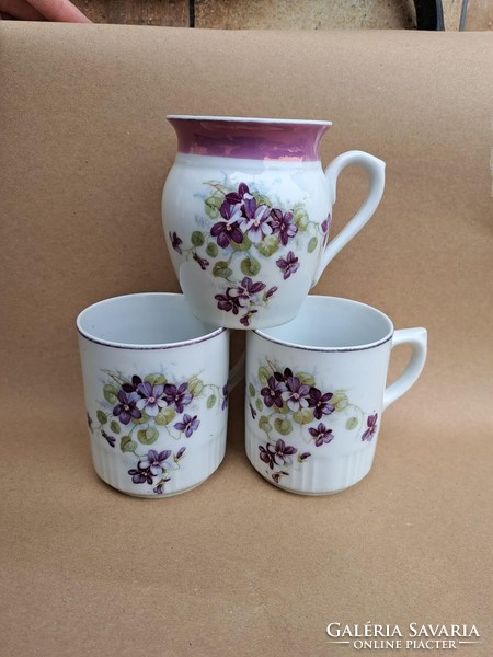 Beautiful rare mcp violet porcelain tumbler mug collectors nostalgia piece