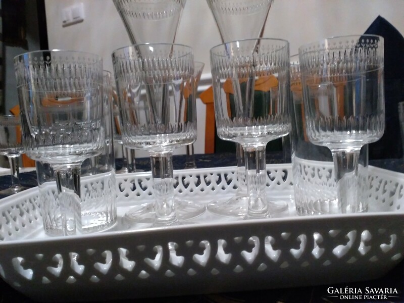 Old French baccarat crystal glass set