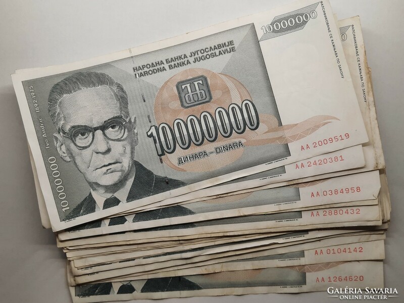 Jugoszlávia 10 000 000 dinár 1993 (10 millió)