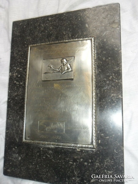 Sports newspaper 1927-1932 silver staff commemorative plaque