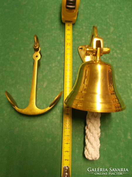 Copper ship bell + copper anchor