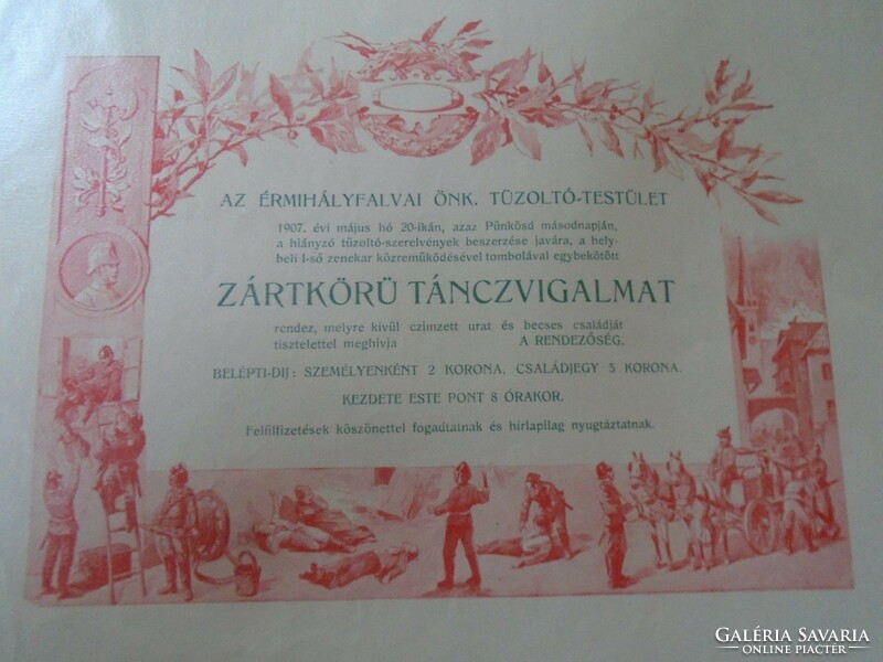 ZA323B3 Kner Izidor GYOMA Békés -1907  Meghívó reklám  katalógusból - Sajószentpéter Érmihályfalva