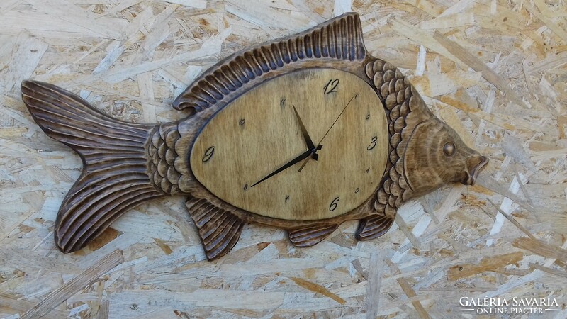 Carp clock carp fishing rod fishing gift fish clock fish wooden fish fishing product fishing bait wooden clock clock