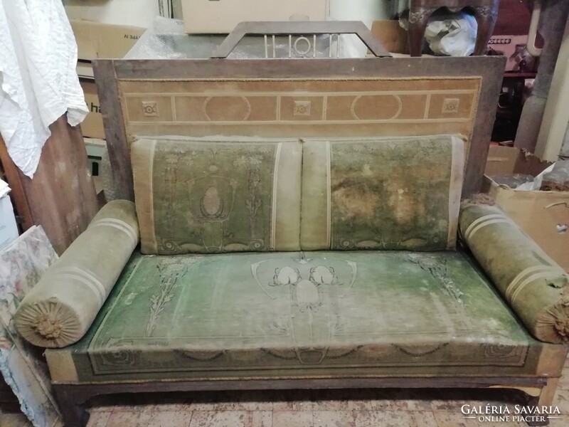 Antique pewter sofa