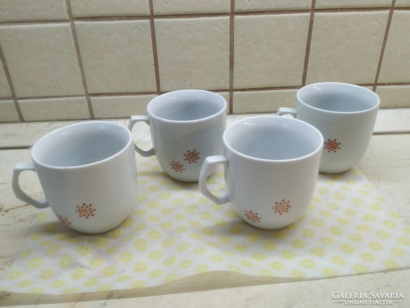 Retro, porcelain star pattern mug 4 pieces for sale!