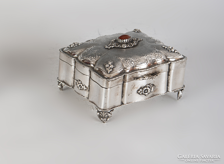 Silver stone box