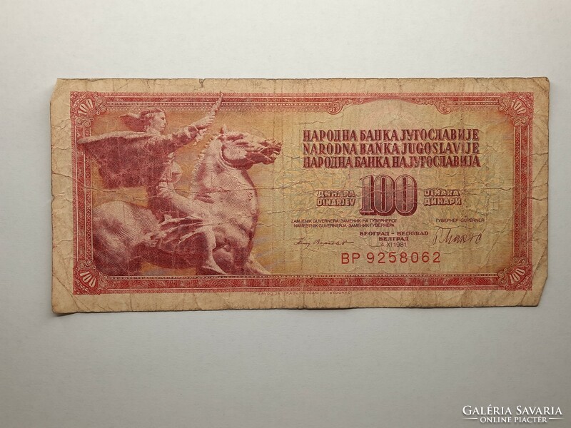 Jugoszlávia 100 dinár 1981