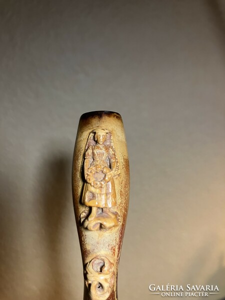 Tajtekkő earring with a carved female figure - 1800s 2311 18