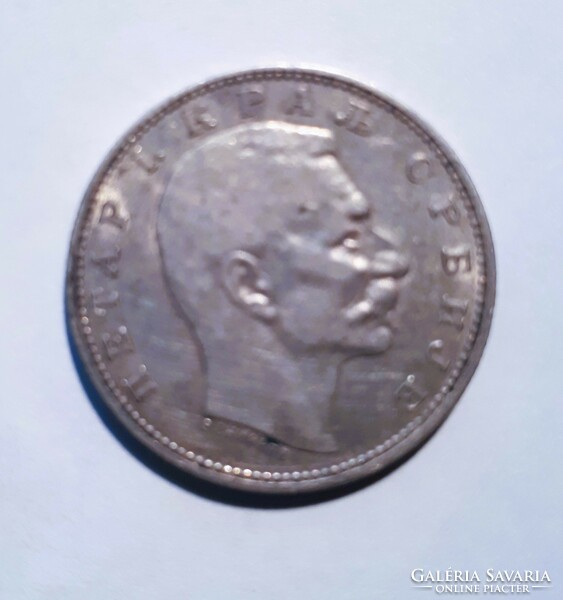Serbia i. Peter 1912 silver 1 dinar