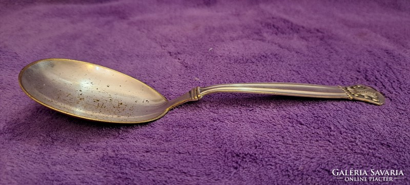 Old silver-plated serving spoon (m4259)