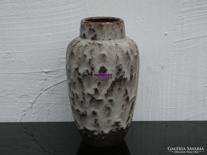 Scheurich Vase Fat Lava glaze 549-21, vintage, mid century, ceramic vase west german pottery