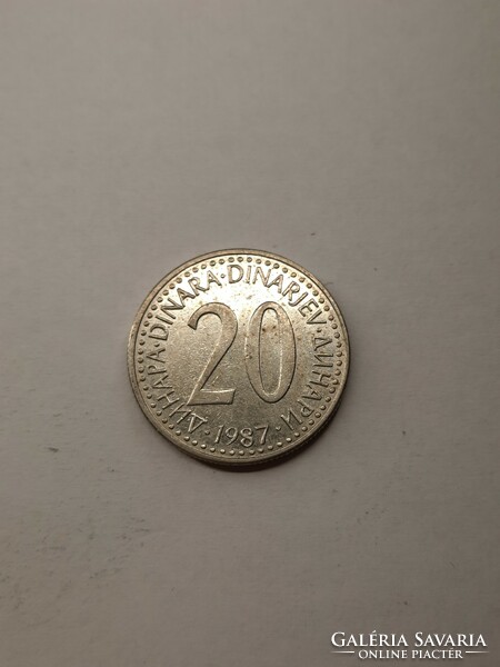 Yugoslavia 20 dinars 1987