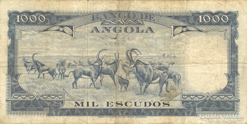 1000 escudo escudos 1970 Angola 1.