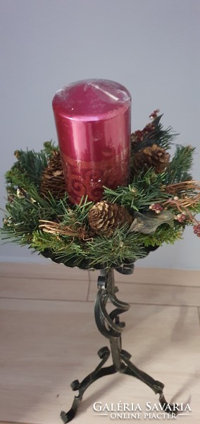 Wrought iron candle holder for Christmas