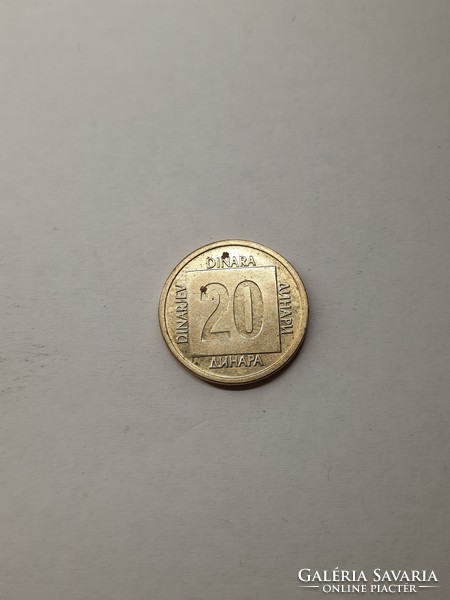 Jugoszlávia 20 dinár 1988 (Sárgaréz)