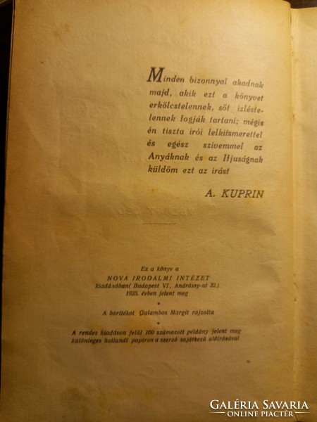 Alexandre I. Kuprin JAMA A vörös lámpás negyed 1925