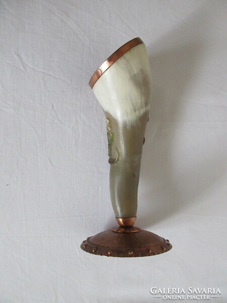 Copper base, horn table decoration, holder. Negotiable!