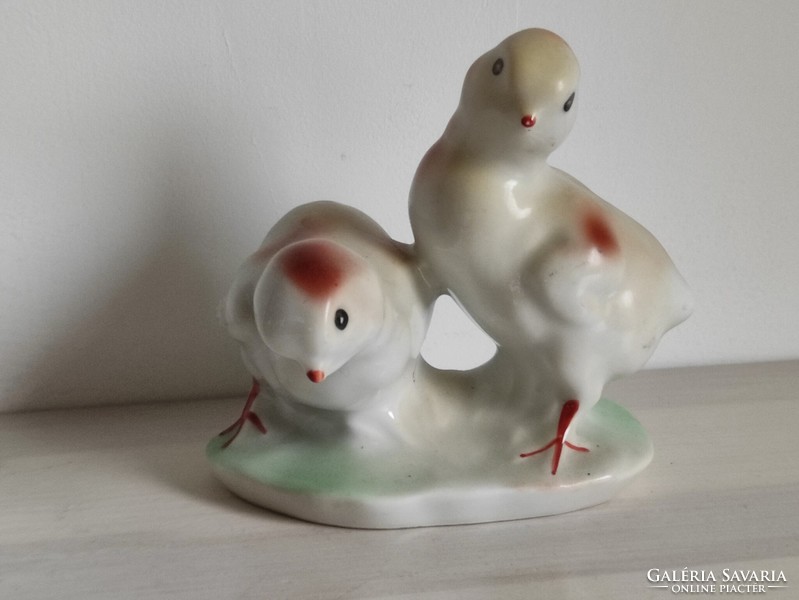 Antique porcelain marked with charming little chicks