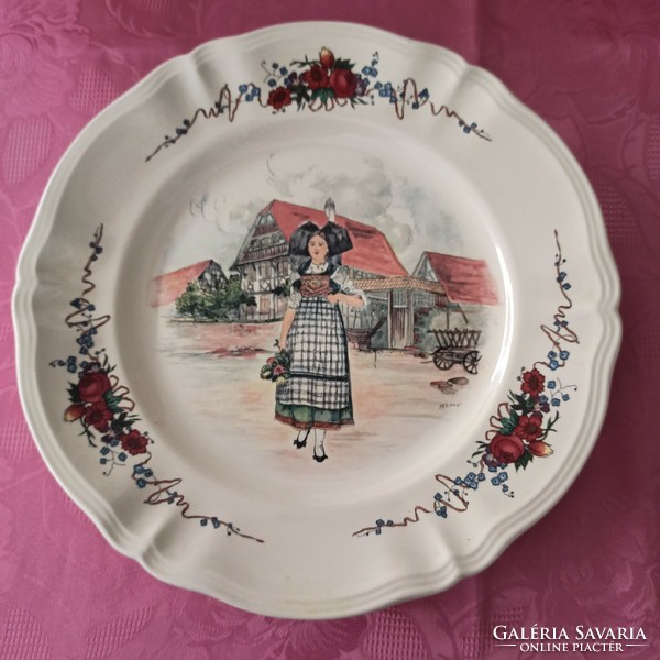 Sarreguemines Obernai lapos tál, tálca