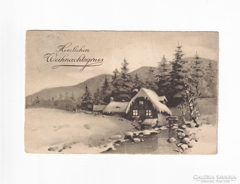 K:158 Christmas antique postcard