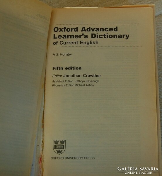 Oxford Advanced Learner'sDictionary