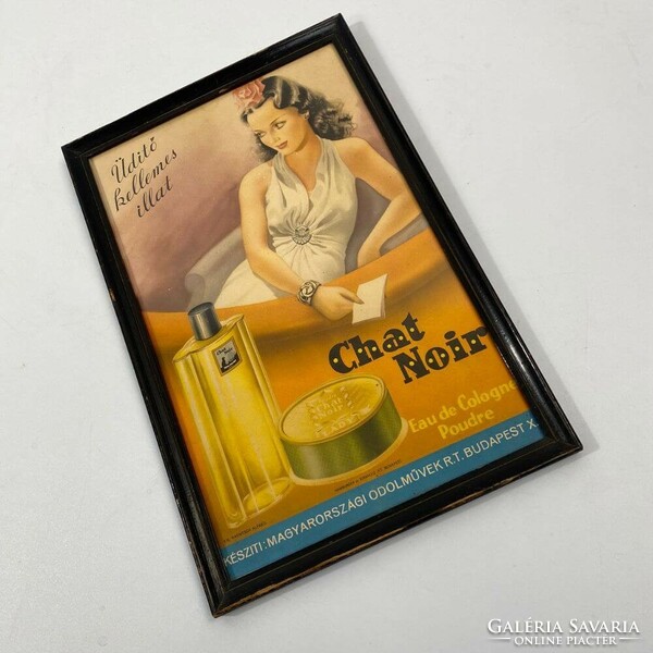 "Üdítő, kellemes illat" - Chat Noir kölni, art deco reklám 1930