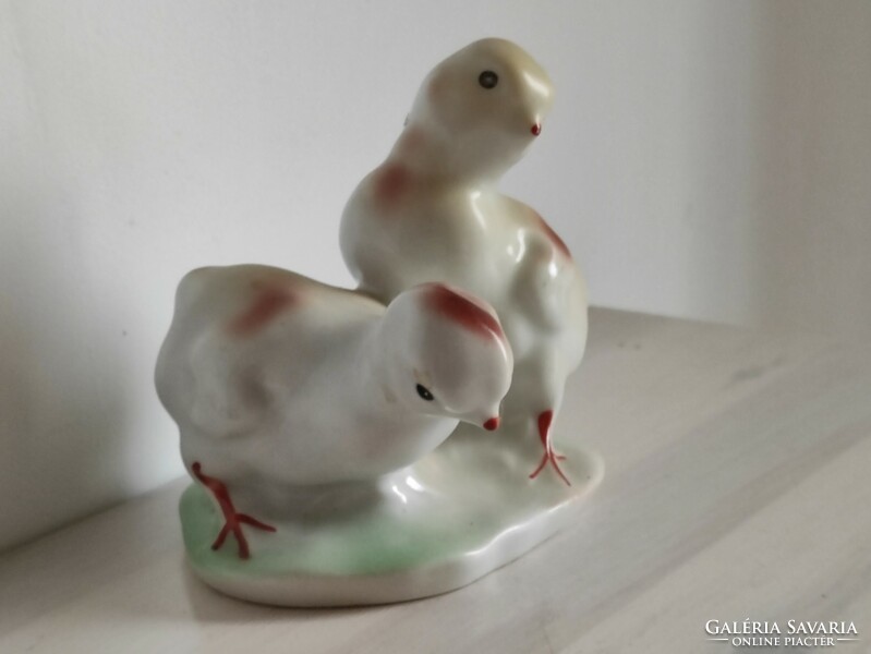 Antique porcelain marked with charming little chicks