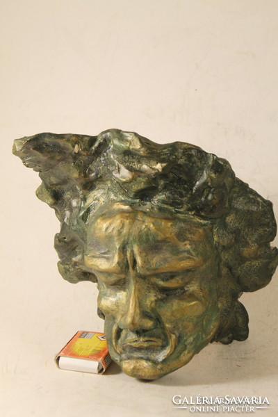 Antique faun head - ceramic