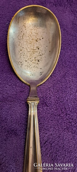 Old silver-plated serving spoon (m4259)