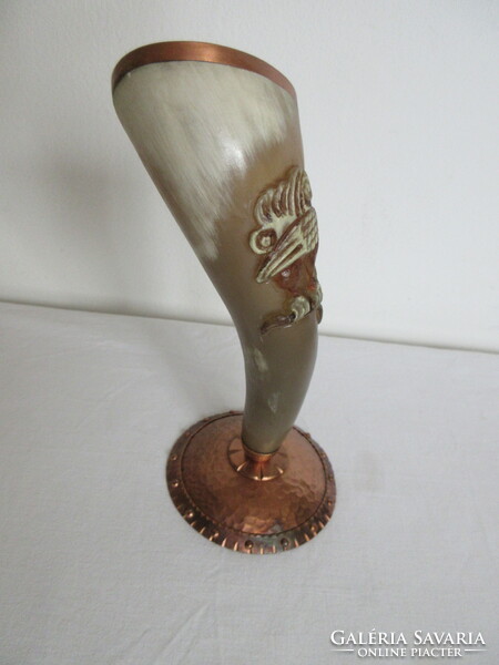 Copper base, horn table decoration, holder. Negotiable!