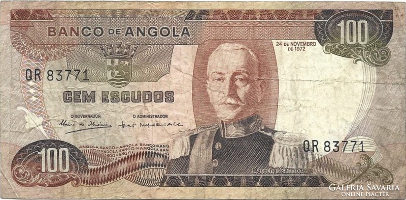 100 Escudos 1972 Angola 1.