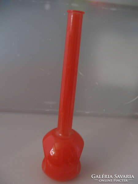 Retro space age orange red glass vase mod. Department