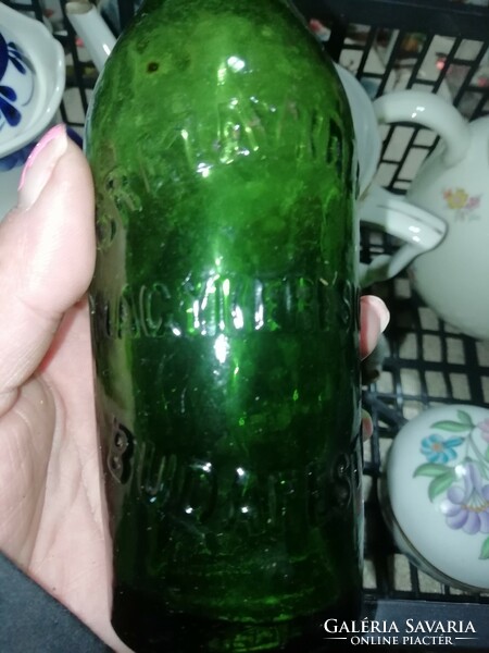 Brázay Kálmán green glass in perfect condition