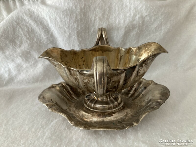 Silver offering / sauce-gravy bowl, 800 delicacy