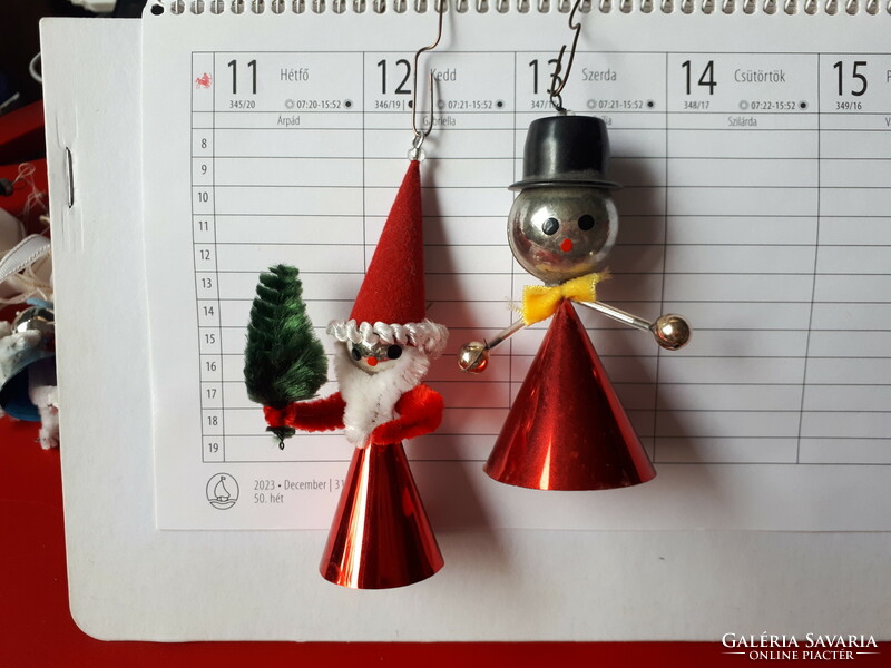 Retro Christmas tree decoration 2 pcs