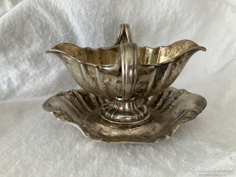 Silver offering / sauce-gravy bowl, 800 delicacy